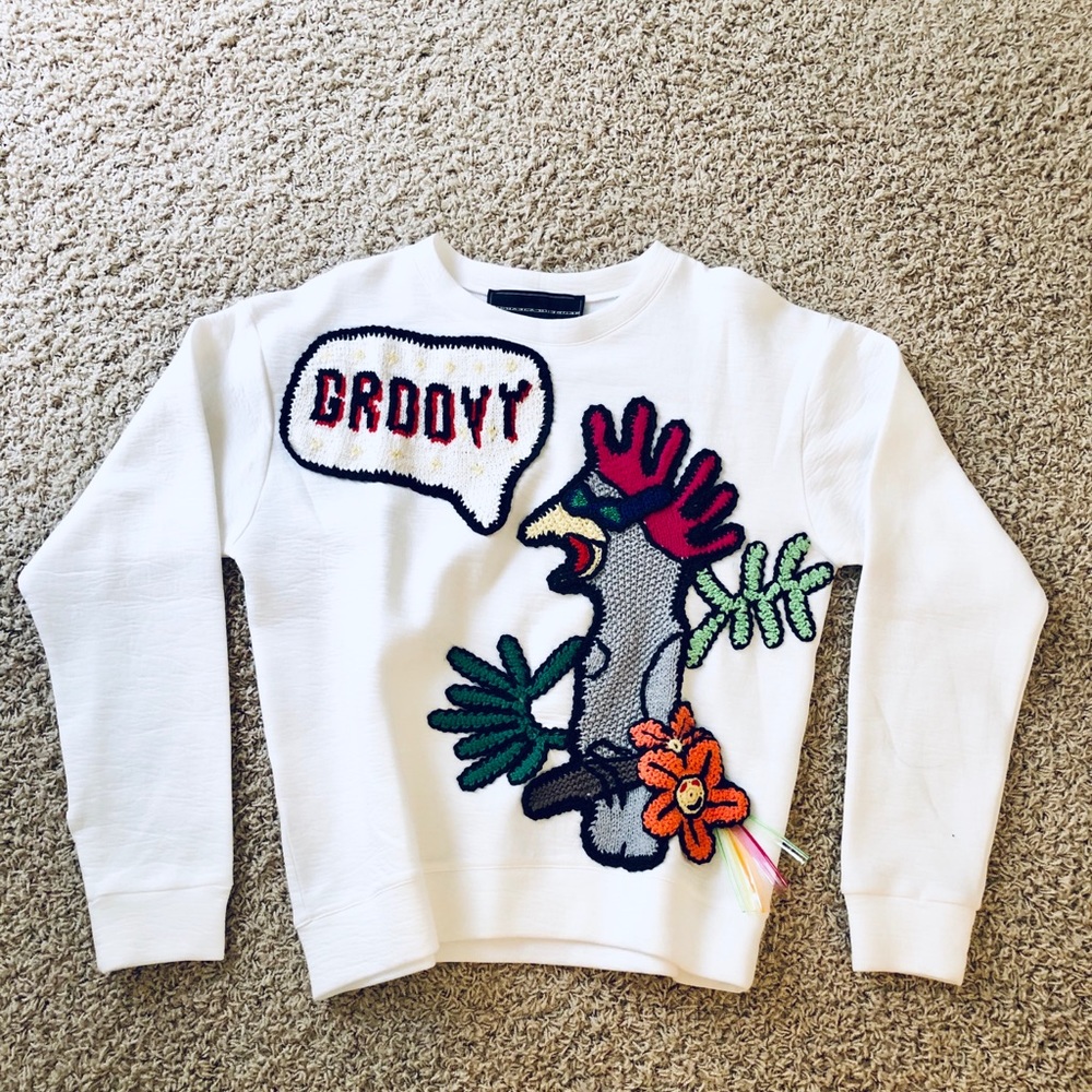 Michaela Buerger white sweatshirt in size S